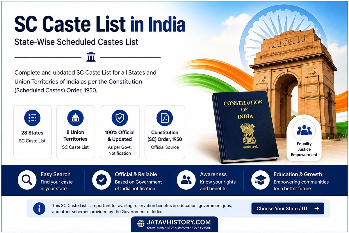 SC Caste List 2026 State Wise Scheduled Caste List in India