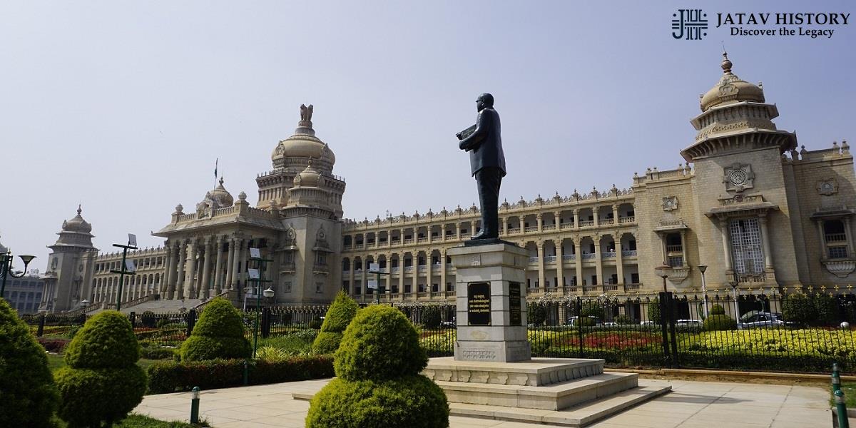 Dr BR Ambedkar statue in front of Vidhan Soudha Bangalore